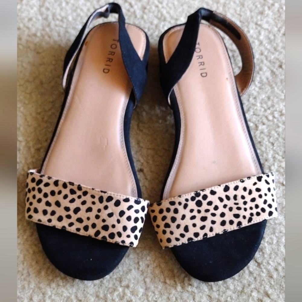 Torrid Cheetah Print Sling Back Sandals